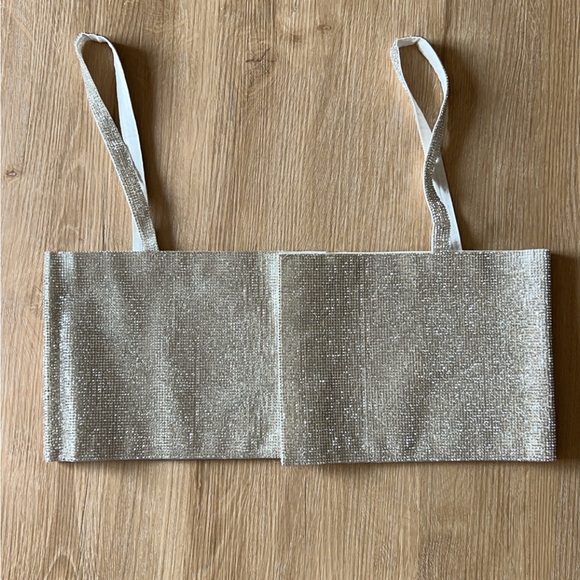 Silver Rhinestone Crop Top - Picture 6 of 8